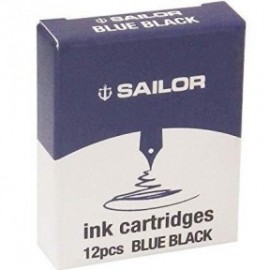 Sailor Gentle Ink cartridges blue black 12pcs 13-0404-144