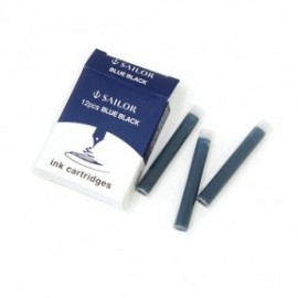 Sailor Gentle Ink cartridges blue black 12pcs 13-0404-144