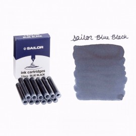 Sailor Gentle Ink cartridges blue black 12pcs 13-0404-144