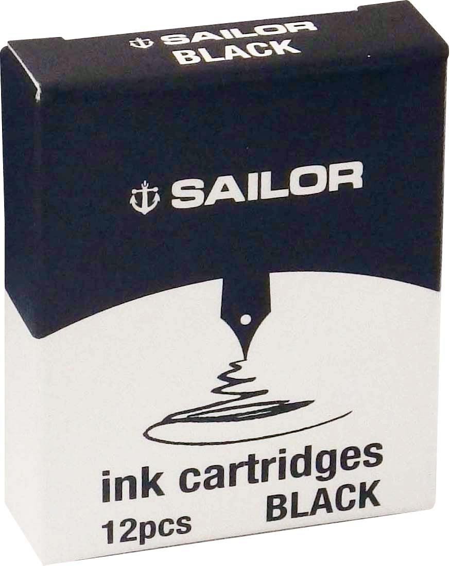 Sailor Gentle Ink cartridges black 12pcs 13-0404-120