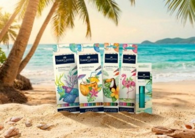 Faber Castell 114610  Coffret de crayons aquarellables Goldfaber Aqua, 12 crayons de couleur aquarellables, coffret Tropical Blossoms