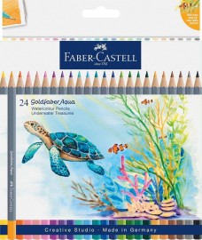Faber Castell 24 watercolour pencils Goldfaber Aqua Creative Studio 114617