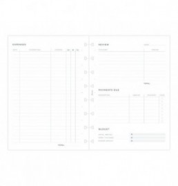REFILL A5 EXPENSE TRACKER NOTEBOOK 132861 FILOFAX FX
