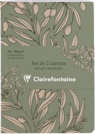 Clairefontaine Rhodia Garden of the Senses, set of 2 notebooks, A6, white paper 90gsm, 64 pages, lined, 116340