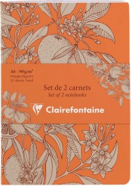 Clairefontaine Rhodia Garden of the Senses, set of 2 notebooks, A6, white paper 90gsm, 64 pages, lined, 116340