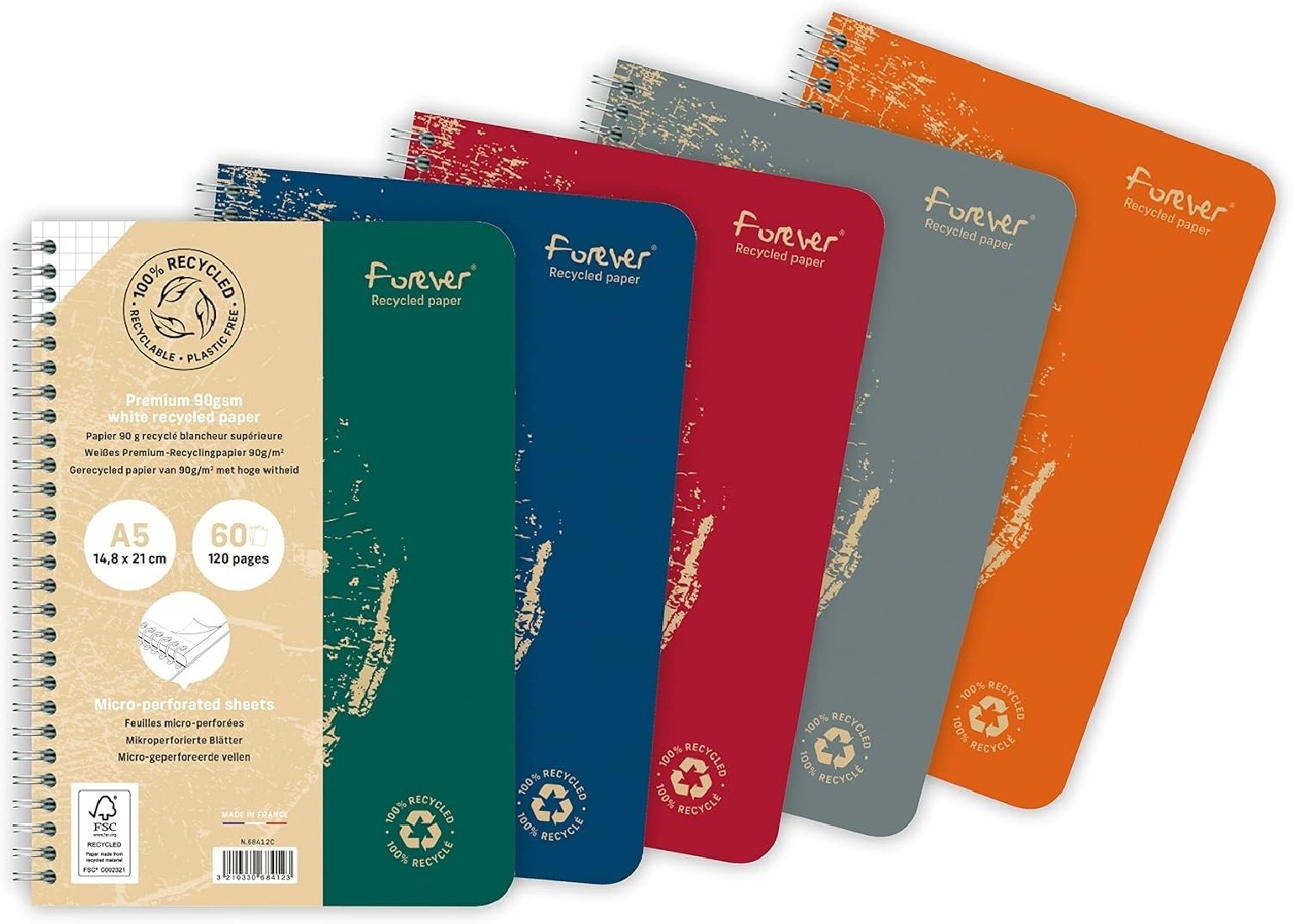 Clairefontaine Rhodia Forever Premium Wirebound A4 Ruled Notebook 68406C