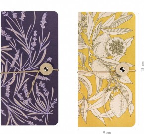 Clairefontaine Rhodia slim notebook 9x18cm, Jardin des Sens, white blanc paper 90gsm 116345