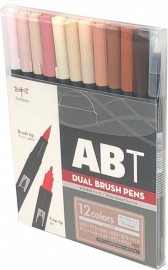 Tombow Dual Brush Pen ABT Set of 12 Colors Portrait AB-T12CPO