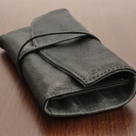 Pilot Pensemble Leather Pen Case - 3 Pens with Zipper Case, Black PSRF3-01-B