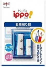 Tombow sharpener ippo transparent with 2 holes, KSA-121