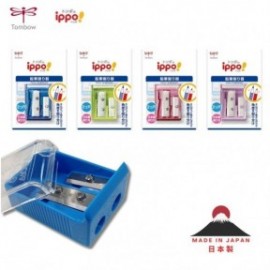Tombow sharpener ippo transparent with 2 holes, KSA-121