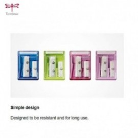Tombow sharpener ippo transparent with 2 holes, KSA-121
