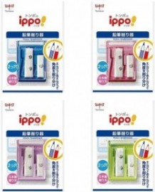 Tombow sharpener ippo transparent with 2 holes, KSA-121