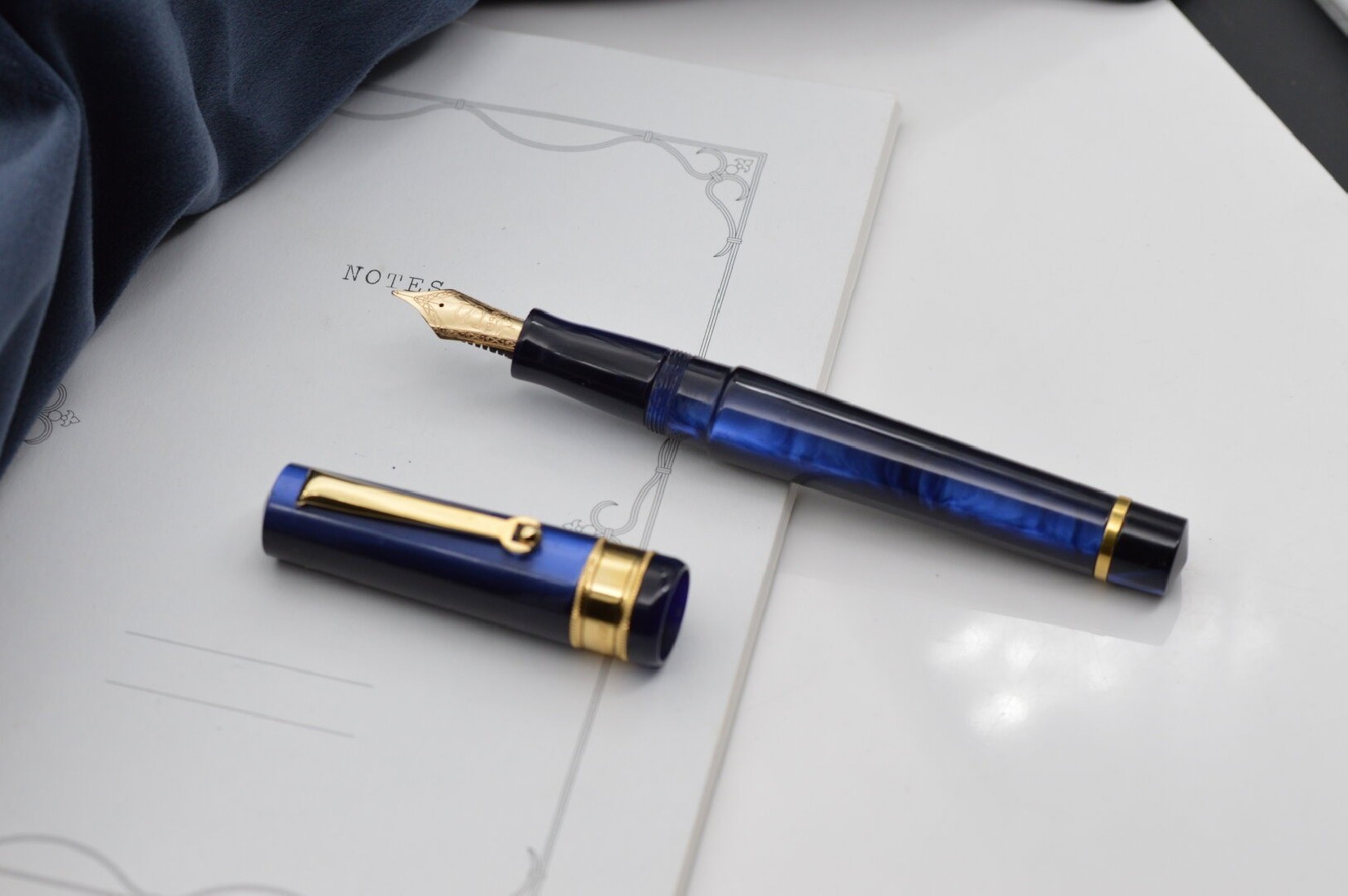Santini Italia Libra Admiral GP ebonite feeder Superflex Nib 18K Fountain Pen