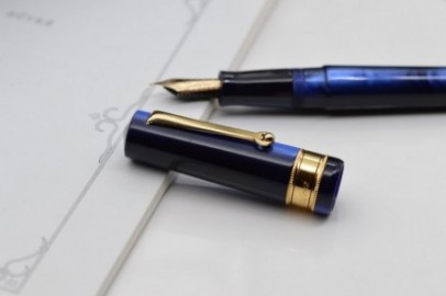 Santini Italia Libra Admiral GP ebonite feeder Superflex Nib 18K Fountain Pen