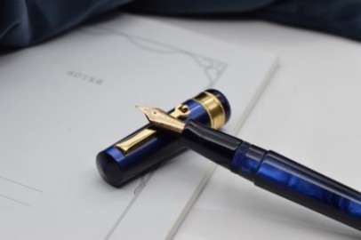 Santini Italia Libra Admiral GP ebonite feeder Superflex Nib 18K Fountain Pen