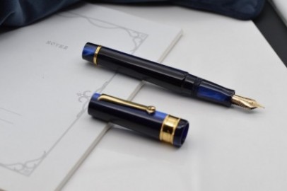 Santini Italia Libra Admiral GP ebonite feeder Superflex Nib 18K Fountain Pen