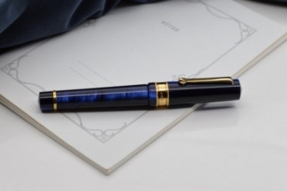 Santini Italia Libra Admiral GP ebonite feeder Superflex Nib 18K Fountain Pen