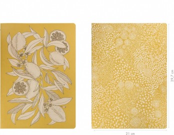 Clairefontaine Rhodia A4 21x 29,7cm notebook, Jardin des Sens, 96 pages, Ruled White 90gsm pages 116341