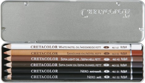 Cretacolor 6 Oil Pencils Pocket Set 400-07