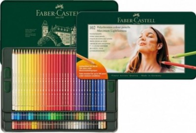 Faber Castell Polychromos Artists Maximum Lightfastness Colour Pencils - Tin of 102 - 210061