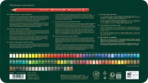 Faber Castell Polychromos Artists Maximum Lightfastness Colour Pencils - Tin of 102 - 210061