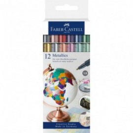 Faber Castell Metallics Marker cardboard wallet of 12 160713