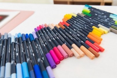 Faber Castell Goldfaber Sketch Manga Marker Pens with Brush Tip and Fineliner Tip (Pack of 6) 164809