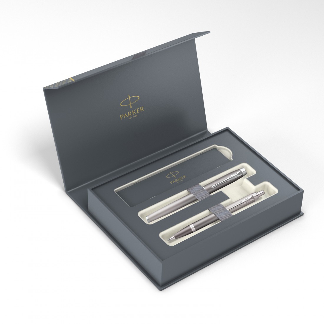 Parker IM Rituals Grey Set Rollerball and Ballpen PARK