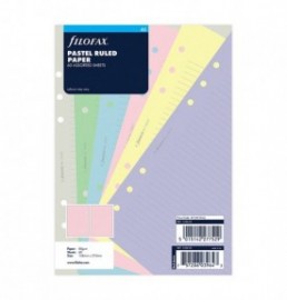 Filofax Pastel Ruled Notepaper Refill - A5 132610