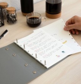 Filofax Refill A5 Organizer Storage Binder Grey 132920