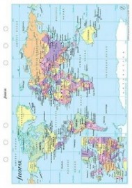 Filofax Refill A5 Organiser World Map 341904