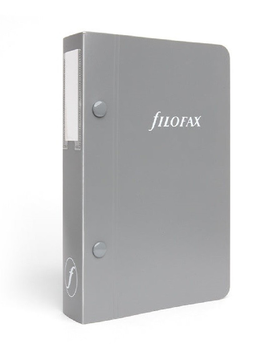 Filofax Refill Personal Organizer Storage Binder Grey 132919