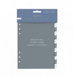 Filofax Refill A5 Organiser Minimal Monthly A5 Dividers 132972