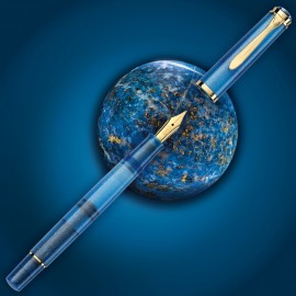 Pelikan Classic M200 Golden Lapis  Special Edition Fountain Pen with ink bottle