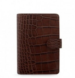 Filofax Organizer Leather Personal Crocodile Chestnut 026016