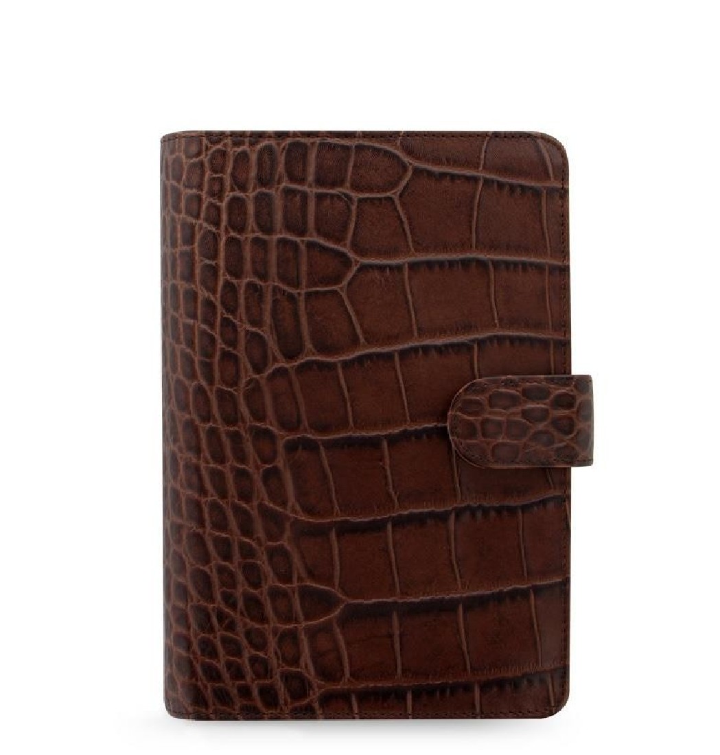 Filofax Organizer Leather Personal Crocodile Chestnut 026016