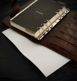 Filofax Organizer Leather Personal Crocodile Chestnut 026016