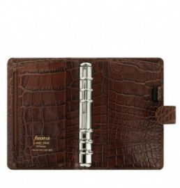 Filofax Organizer Leather Personal Crocodile Chestnut 026016