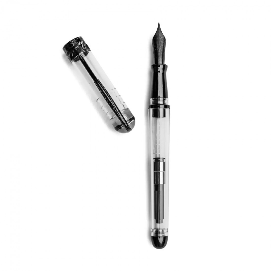 Pineider Avatar Ultraresin Demo Clear with Black Trims Fountain Pen