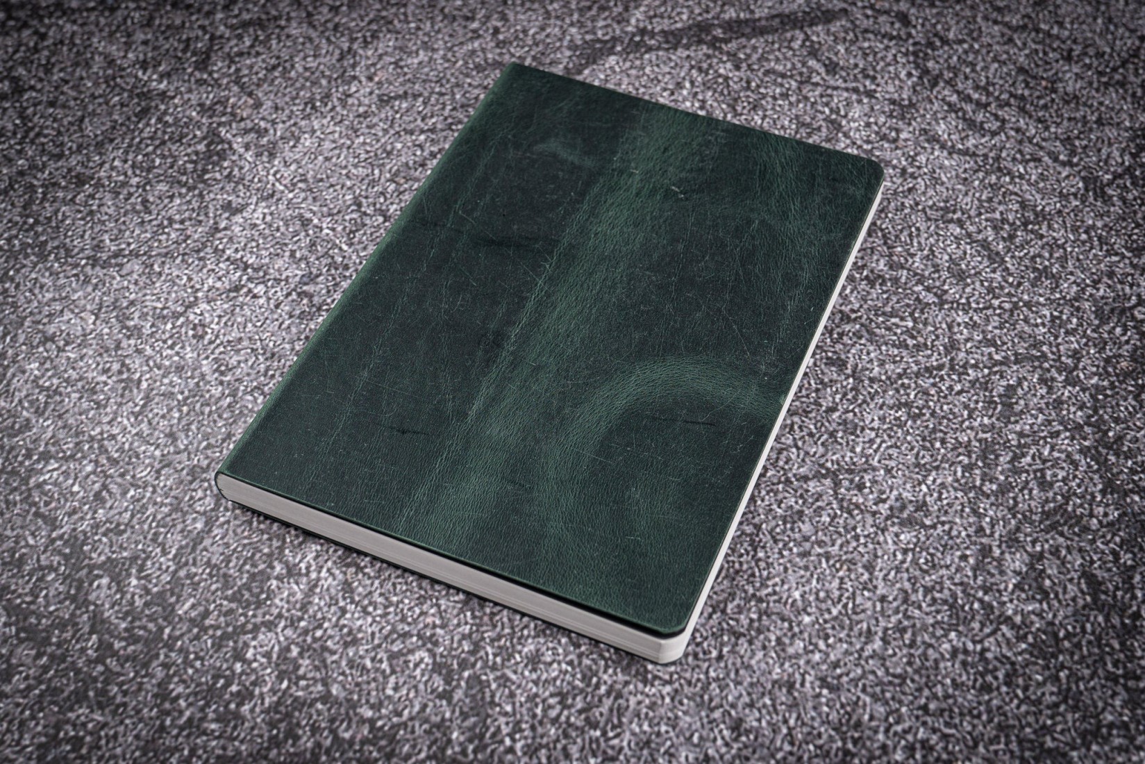 Galen Leather Notebook - Tomoe River Paper - B6 - Crazy Horse Forest Green