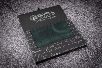 Galen Leather Notebook - Tomoe River Paper - A6 - Crazy Horse Forest Green