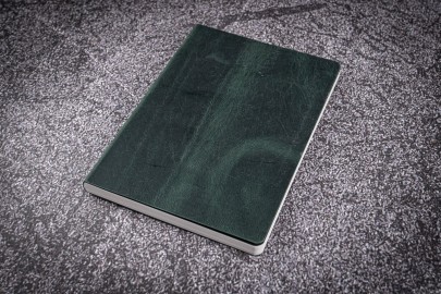 Galen Leather Notebook - Tomoe River Paper - A6 - Crazy Horse Forest Green