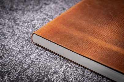 Galen Leather Notebook - Tomoe River Paper - A6 - Crazy Horse Brown