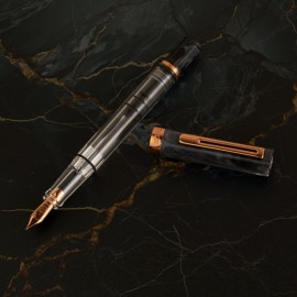 TWSBI ECO BLACK MARBLE BRONZE FOUNTAIN PEN