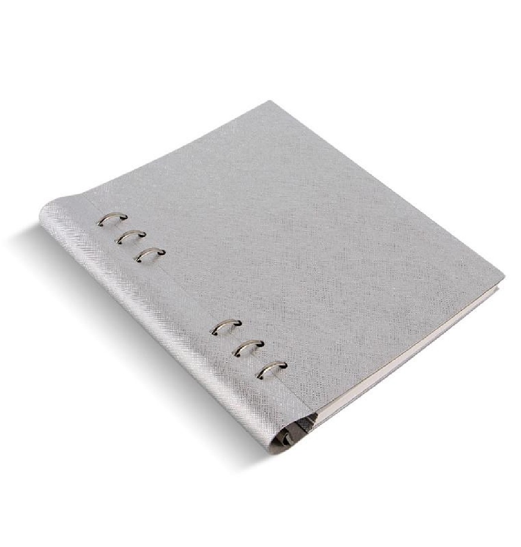 Filofax Clipbook A5 Saffiano Metallic Silver 145004
