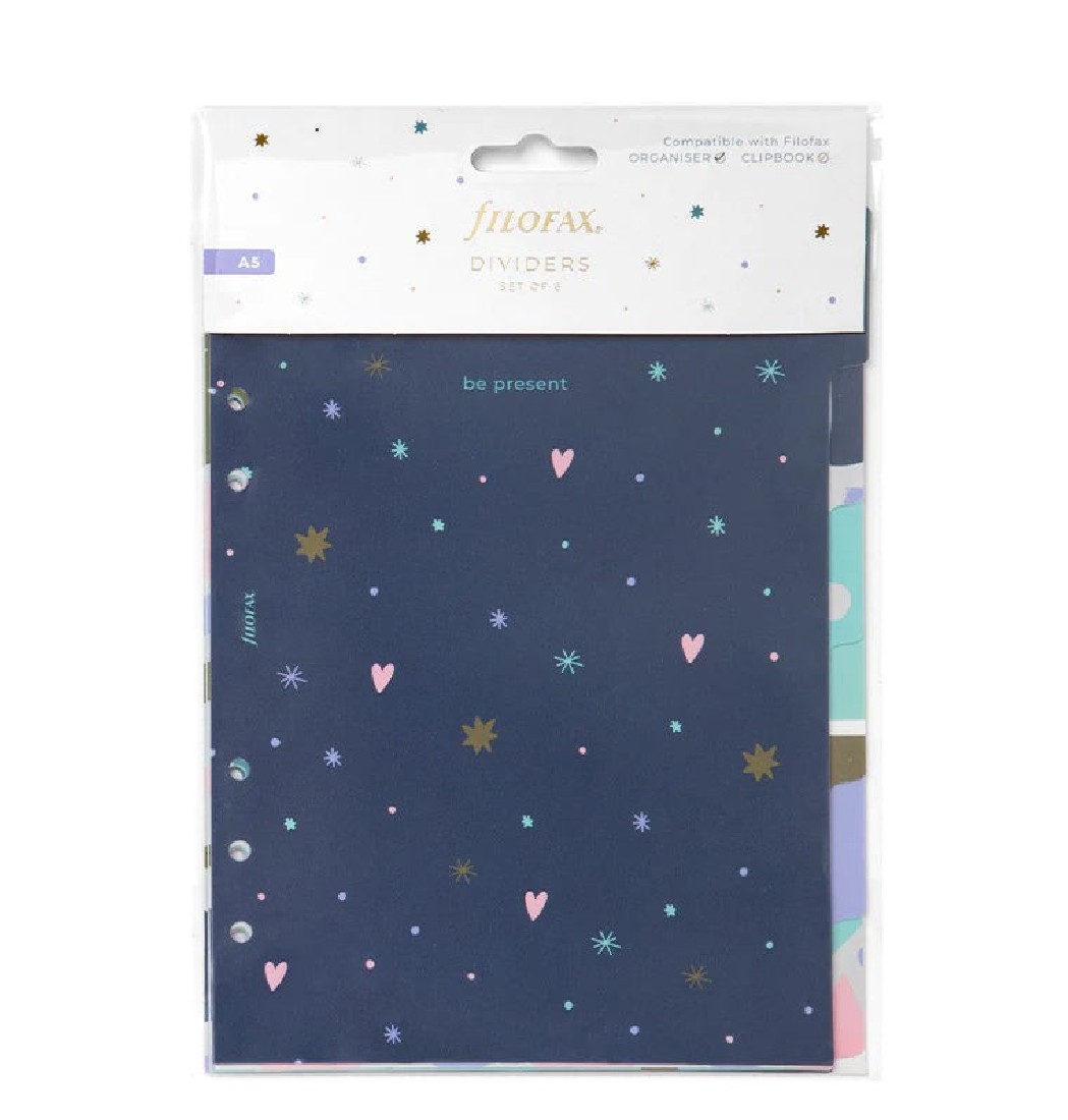 Filofax Dividers A5 (set of 6) Good Vibes 132904