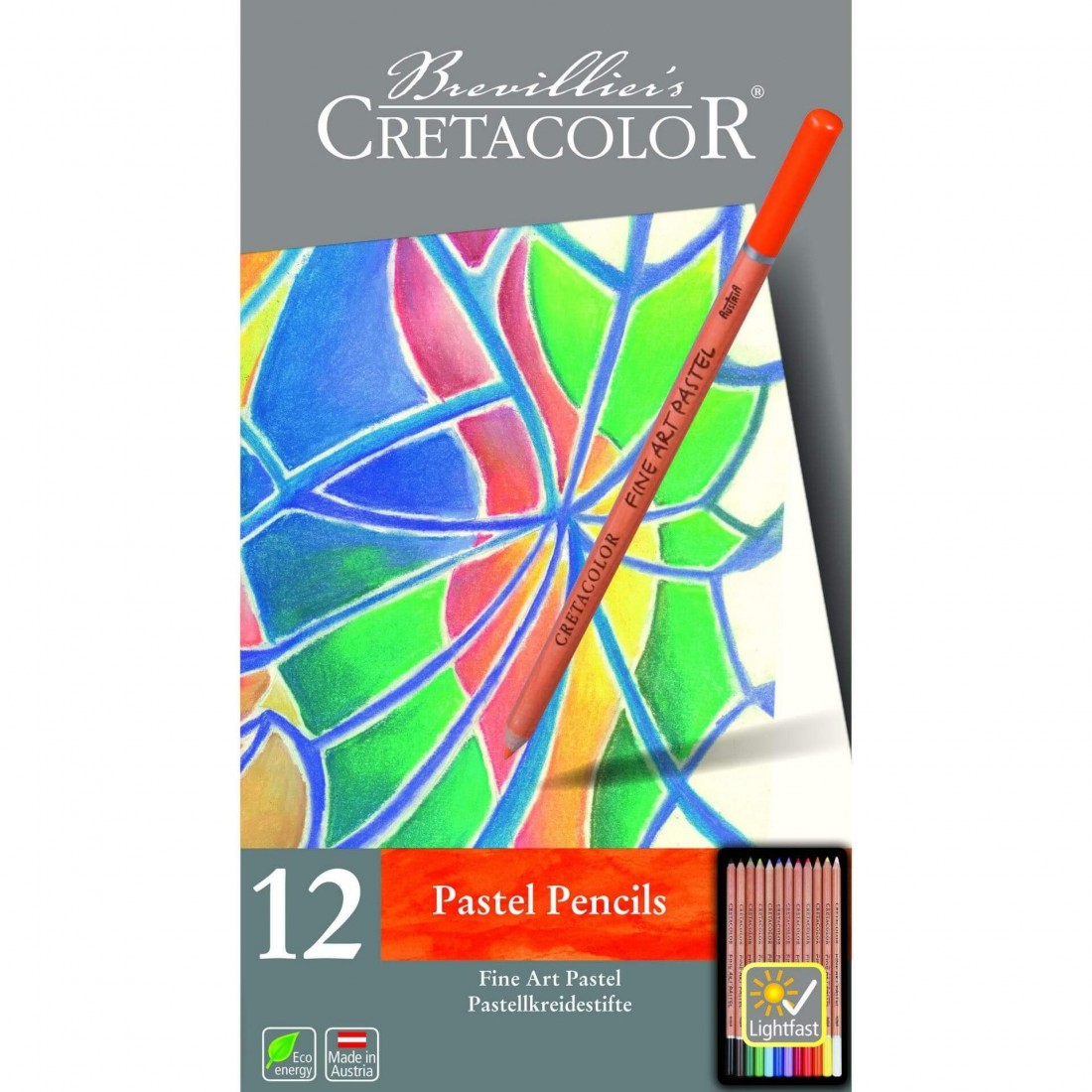 Cretacolor 12 pastel pencils set in tin box 470 12