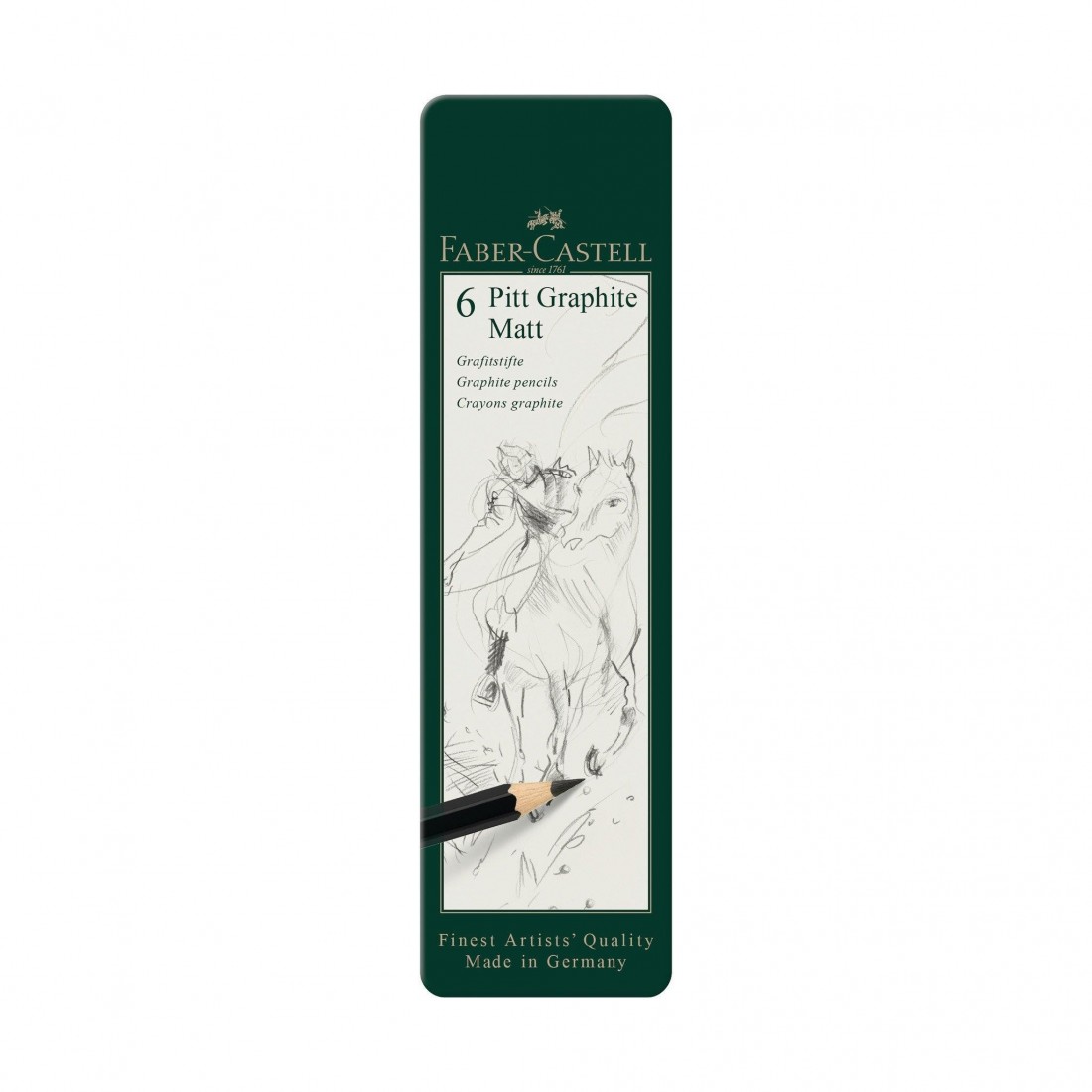 Faber Castell Pitt Graphite Matte Pencils Tin of 6 115207