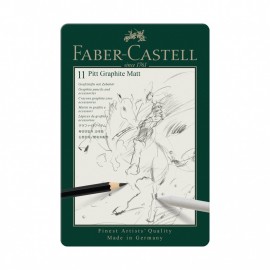 Faber Castell 115220 Pitt Graphite Matte Pencils Tin of 12